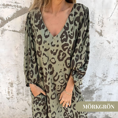 💖"Bestselger - 48 % rabatt umiddelbart!" - Safari Chic Leopardkjole🔥
