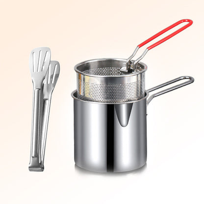 🔥 VARMT TILBUD – 50 % RABATT! 🍳 Multifunksjonell stekepanne i 304 rustfritt stål – frityrstek, stek, kok og surre i ett og samme kar🍟