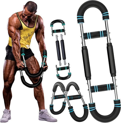 ✨🔥Justerbar vektstang for armtrenere, styrketreningsutstyr for armer og overkropp, bærbart treningsapparat for hjemmegym og fitness