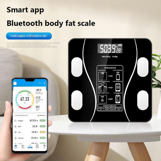 ⏳SISTE DAGS SALG 48% RABATT🔥Smart BMI digital trådløs vekt med LCD-skjerm