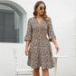 💥Hot Sales-49% OFF👗Women's Trendy Leopard Print V-Neck Loose Fit Dress
