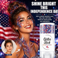 3-i-1 Patriotic Glow😍✨ Rød, hvit og blå glitter-bodystick