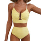 🎉 Denne ukens spesialtilbud – 48% rabatt ✨ Push-up-bikini med høy midje til dame