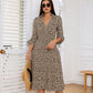 💥Hot Sales-49% OFF👗Women's Trendy Leopard Print V-Neck Loose Fit Dress