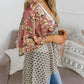 🌸Vårsalg 49 % rabatt🌸Blomstrete kimono-cardigans for damer med volanger på ermene, snøring og løst snitt i boho-stil