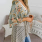 🌸Vårsalg 49 % rabatt🌸Blomstrete kimono-cardigans for damer med volanger på ermene, snøring og løst snitt i boho-stil