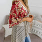 🌸Vårsalg 49 % rabatt🌸Blomstrete kimono-cardigans for damer med volanger på ermene, snøring og løst snitt i boho-stil