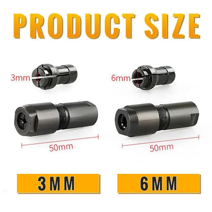 🔧 Vinkelsliperadapter | 3 mm/6 mm chuck | Slitesterk metallkonstruksjon | Kompatibel med 100 typer sliping, polering og kutting i ett!