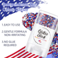 3-i-1 Patriotic Glow😍✨ Rød, hvit og blå glitter-bodystick