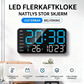 📢📢48 % RABATT !! ⏰Multifunksjonell dekorativ LED-digital veggklokke，Den grenseløse digitale klokken for det moderne norske hjem
