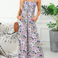 ✨ 48 % RABATT NÅ! 🌼 Ermeløs jumpsuit med blomsterprint til dame – Smocked byste og vide ben i sommerstil 👒🏖️
