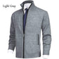 💥Men's Solid Color Standing Collar Fashion Cardigan Sweater Knit Jacket