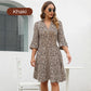 💥Hot Sales-49% OFF👗Women's Trendy Leopard Print V-Neck Loose Fit Dress