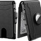 💼🔒Men's Slim RFID Blocking Aluminum Wallet – Pop-Up Card Holder with Money Clip & Dual ID Windows