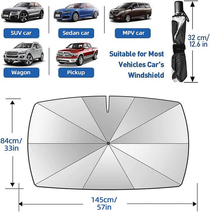 🚗 Sammenleggbart biltrekk ✨☀️ Blokkerer UV og varme ❄️🛡️ Beskytter dashbord og interiør