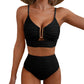 🎉 Denne ukens spesialtilbud – 48% rabatt ✨ Push-up-bikini med høy midje til dame