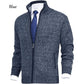 💥Men's Solid Color Standing Collar Fashion Cardigan Sweater Knit Jacket