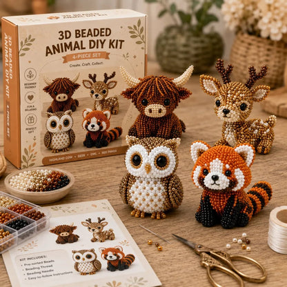 🎨 Kreativ håndverksmoro – 3D-perledyr, perfekt for barn og nybegynnere 🐾