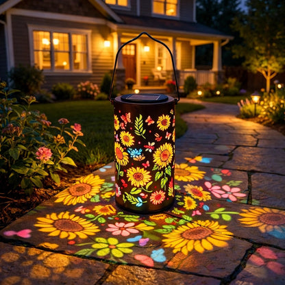 🔥HOT SALE 48 % RABATT-🌞Gul solcellelampe med solsikkemotiv til hagen💫