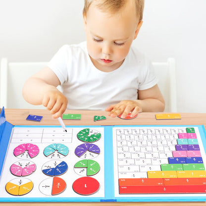 🔥Siste dag salg 48% rabatt🏅Montessori magnetisk bokbrøkpuslespill