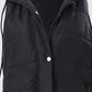 Women's Long Sleeveless Vest with Hood for Winter