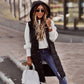 Women's Long Sleeveless Vest with Hood for Winter