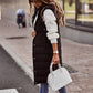 Women's Long Sleeveless Vest with Hood for Winter