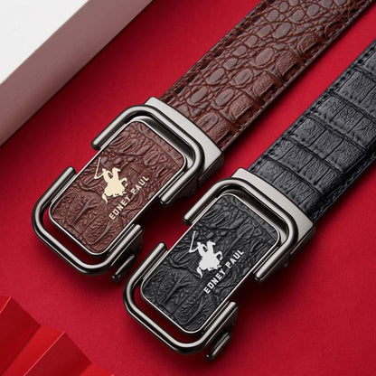 💥Hot Sale🍂Men's Crocodile Pattern Belt with Automatic Buckle