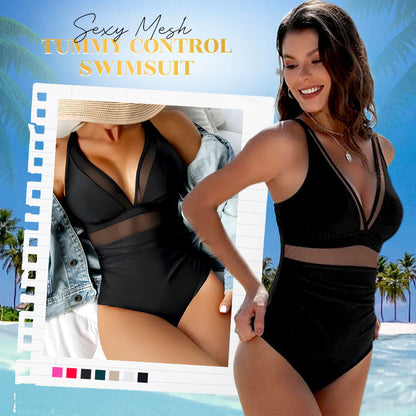 💥Last Day Special Sale 49% OFF🩱Sexy Mesh Tummy Control Swimsuit