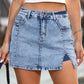 🌿Women's High Waisted Slit Denim Short Skirts