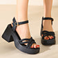 💥Hot Sale✨Women’s Open Toe High Chunky Heel Sandals