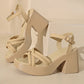 💥Hot Sale✨Women’s Open Toe High Chunky Heel Sandals
