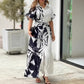 🔥Women's Printed Color-Block Shirt Dress