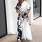 🔥Women's Printed Color-Block Shirt Dress