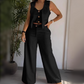 🌿Women's Trendy Sleeveless Top & Wide-Leg Pants Two-Piece Set✨