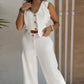 🌿Women's Trendy Sleeveless Top & Wide-Leg Pants Two-Piece Set✨