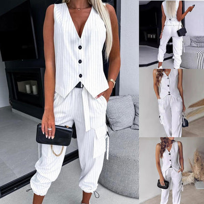 🍃Women's Fashion Striped 2-Piece Set