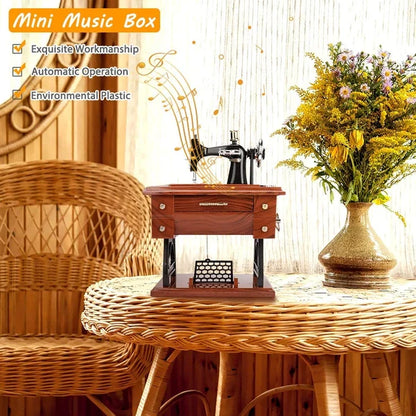 🪗Tidsbegrenset salg 48 % rabatt – Mini-symaskin-spilledåse i tre