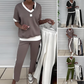 💜SISTE DAGS TILBUD – 48 % RABATT💜Avslappet sett med bukser og topp med V-hals for kvinner