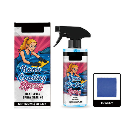 🔥Så lenge lageret rekker 48 % RABATT!🎉 Høyglanspoleringsspray – Langvarig UV-beskyttelse/vannavvisende, kompatibel med lakk, felger og glass.