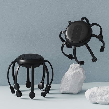 💆‍♂️ Intelligent hodemassasje med blekksprut – Avslappende knading, flere moduser og bærbar design 🔋