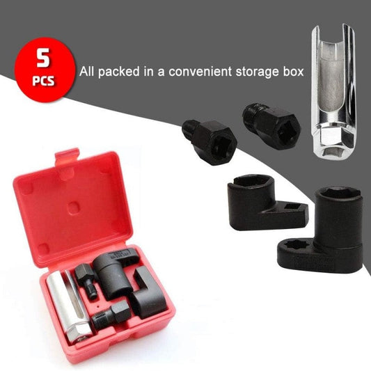 📢📢48 % RABATT!! ⏰O2-sensor med offset-hylse og gjengesøker til bil, 5 deler, sett🚗🔧