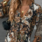 👗 Elegant kjole med trykk og V-hals – Tidløs sofistikasjon! 🌸✨