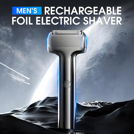 Effektiv, oppladbar barbermaskin med folie for menn