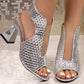 💎 49% OFF! 💎 Women's Elegant Peep-Toe Heeled Sandals – Woven Texture, Stable Block Heel & Breathable Open-Toe Design 👠✨