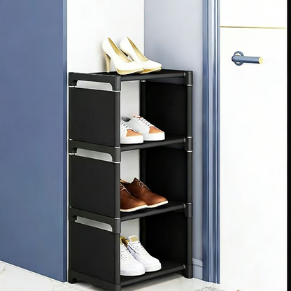 👠 48 % RABATT NÅ! 🚪 Vertikal skohylle til inngangsparti – Plassbesparende, solid metallramme og enkel montering 👟