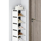 👠 48 % RABATT NÅ! 🚪 Vertikal skohylle til inngangsparti – Plassbesparende, solid metallramme og enkel montering 👟
