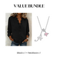 ✨ Uanstrengt elegant til hverdagsbruk – Premium bluse med volanger og V-hals! ✨