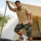 🟩 48 % RABATT 🗺️ | Camouflage-cargoshorts for menn – mange lommer og avslappet passform