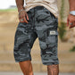 🟩 48 % RABATT 🗺️ | Camouflage-cargoshorts for menn – mange lommer og avslappet passform